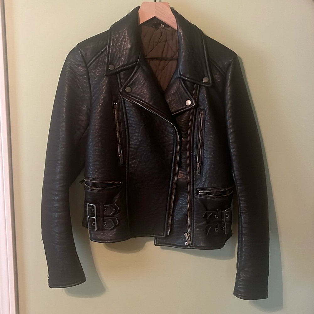 Free People Vegan Leather Biker Jacket